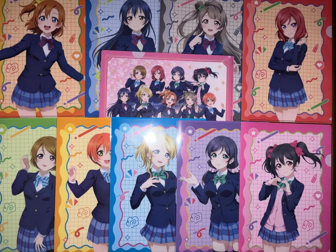 た*ん様 μ's クリアファイル コンプリートセット 15周年記念POPUPST