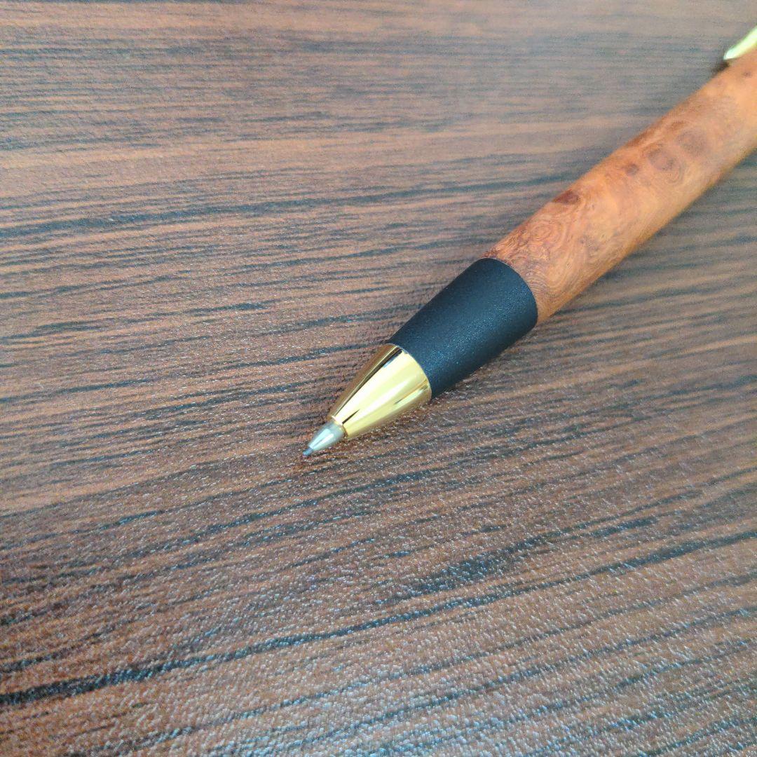 ボナンペン 花梨瘤 真鍮金具 木軸シャープペンシル 野原工芸に似たコツコツ音