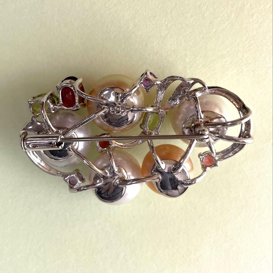 パールブローチ　白蝶真珠　入学式　卒業式　刻印　コサージュ　本真珠