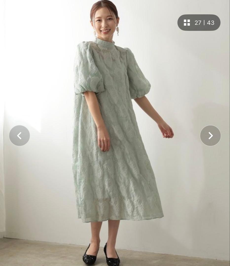 ボリュームスリーブフレア パーティードレス オケージョンドレス