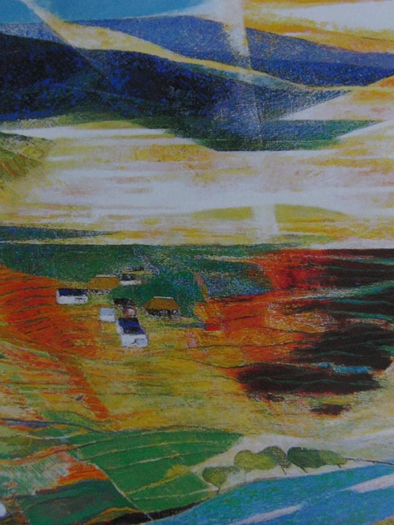 三浦恒祺、【北霓】、希少な額装用画集より、新品額装付