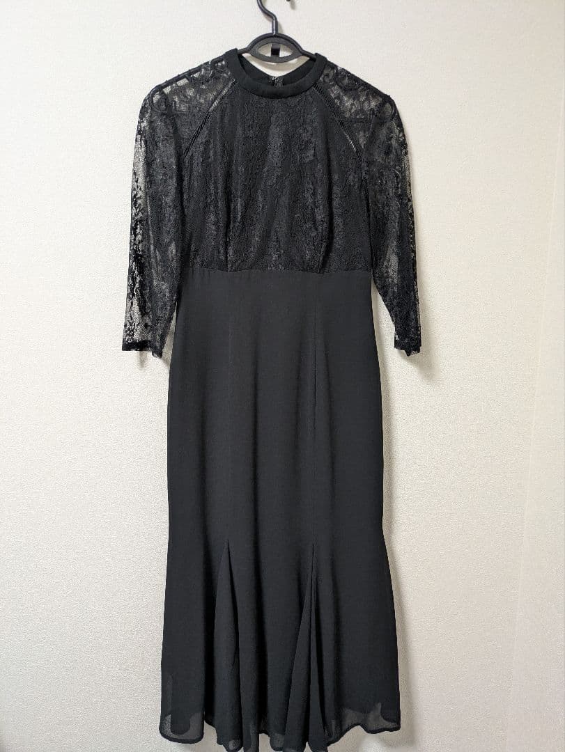 PourVousプールヴー/レースハイウエスト切替えマーメイドワンピース ドレス