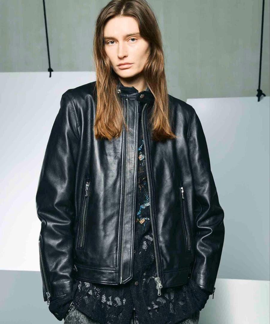 MAISON SPECIAL シープレザーシングルライダースジャケット サイズ2