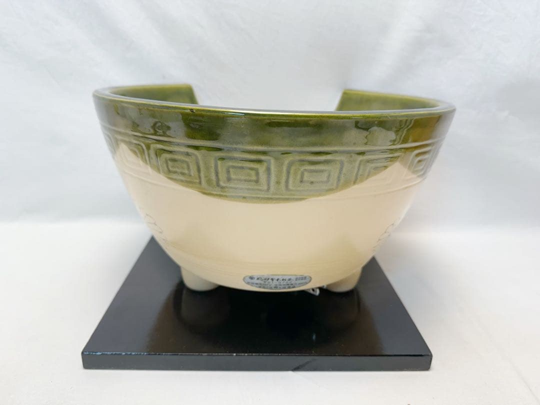 茶道具 織部 野々田商店製 風炉型 電熱器 釜2点セット 紙箱