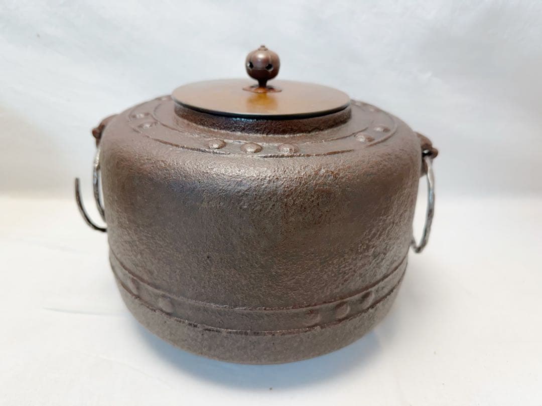 茶道具 織部 野々田商店製 風炉型 電熱器 釜2点セット 紙箱