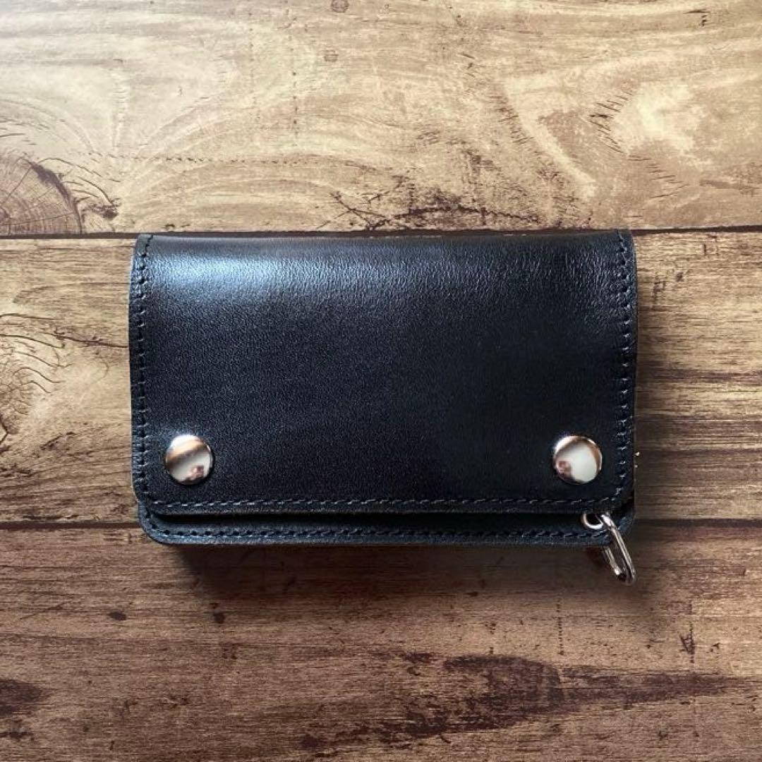 【はま寿司】ミドルトラッカーウォレット 茶芯ブラック【お札を折らずに収納】