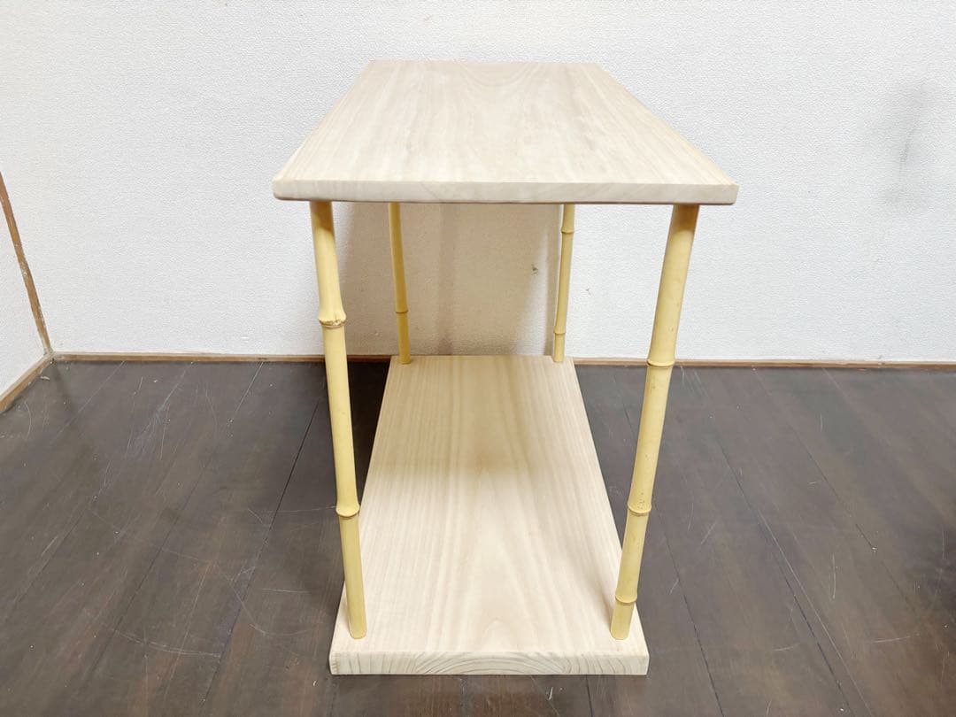 未使用 茶道具 一斎作 竹台子 利休好写し 組み立式 煎茶道具 天然木製 紙箱