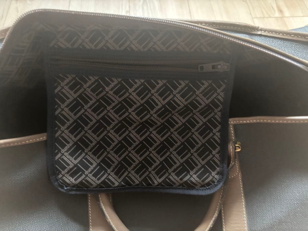 【dunhill ダンヒル】大型 ボストンバッグ★PVC×レザー★