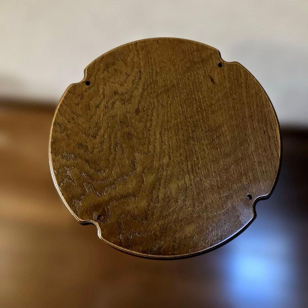 パリの雑貨屋　廃番品　ハンドメイド木製スツール　ミニテーブル　ダークブラウン