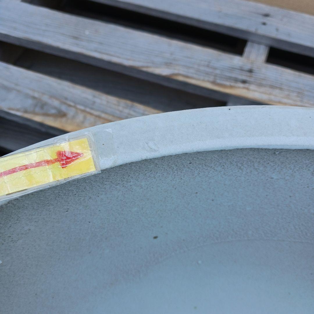 新品　∅50　陶器　睡蓮鉢　特大　メダカ鉢　白　ホワイト　ルーバー　高級　LWH