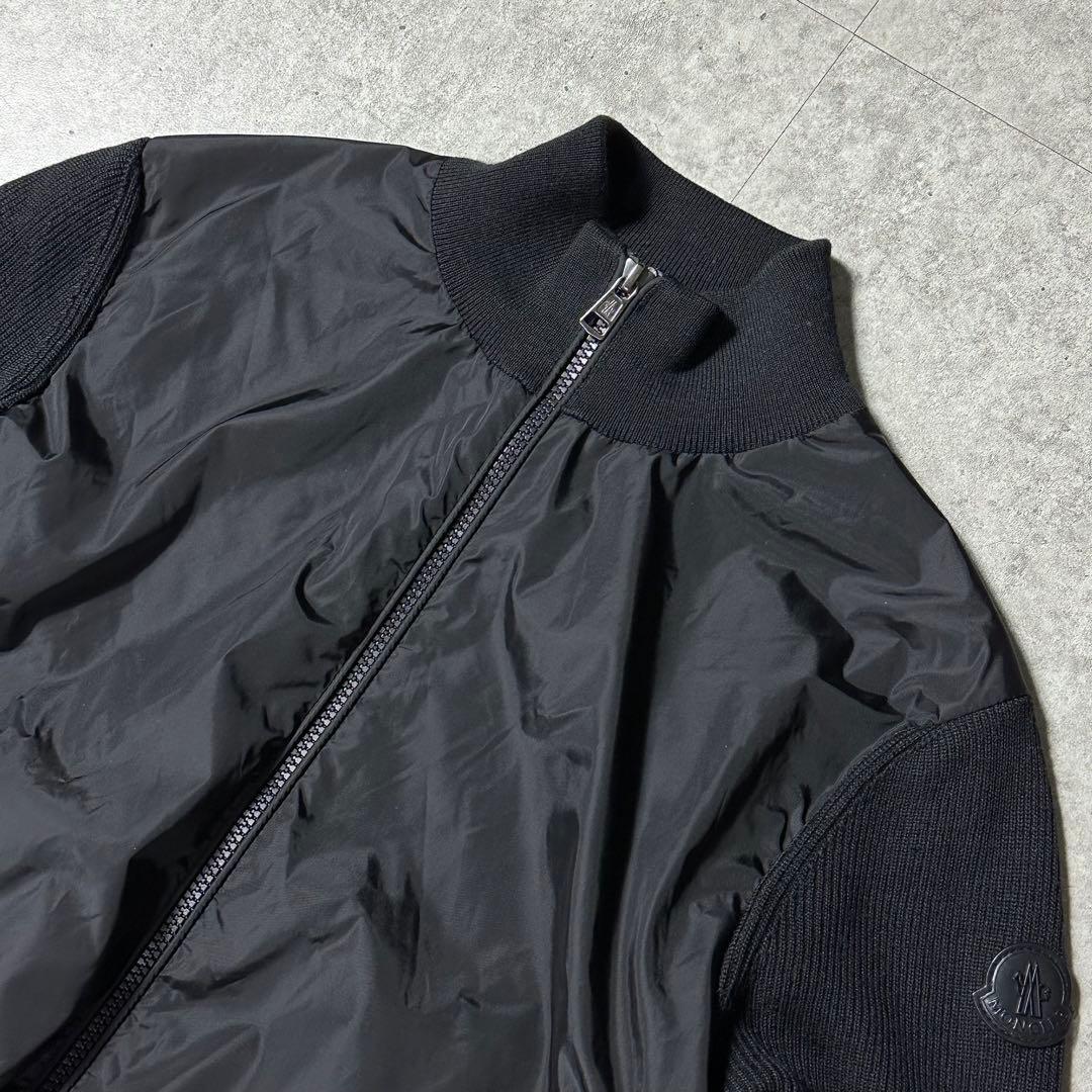 2017年モデル MONCLER ハイブリッド ニット カーディガン 黒 S