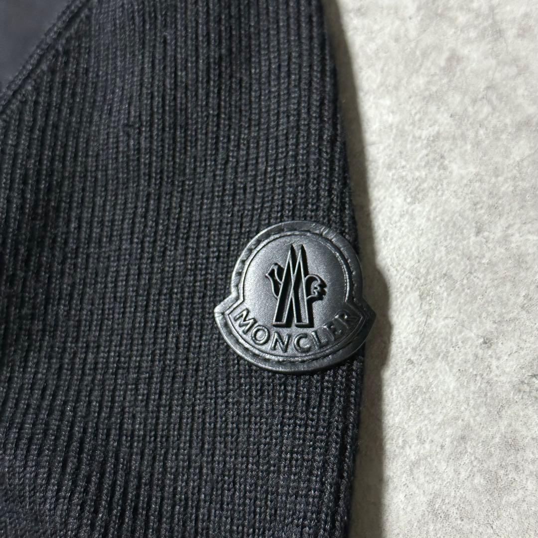 2017年モデル MONCLER ハイブリッド ニット カーディガン 黒 S