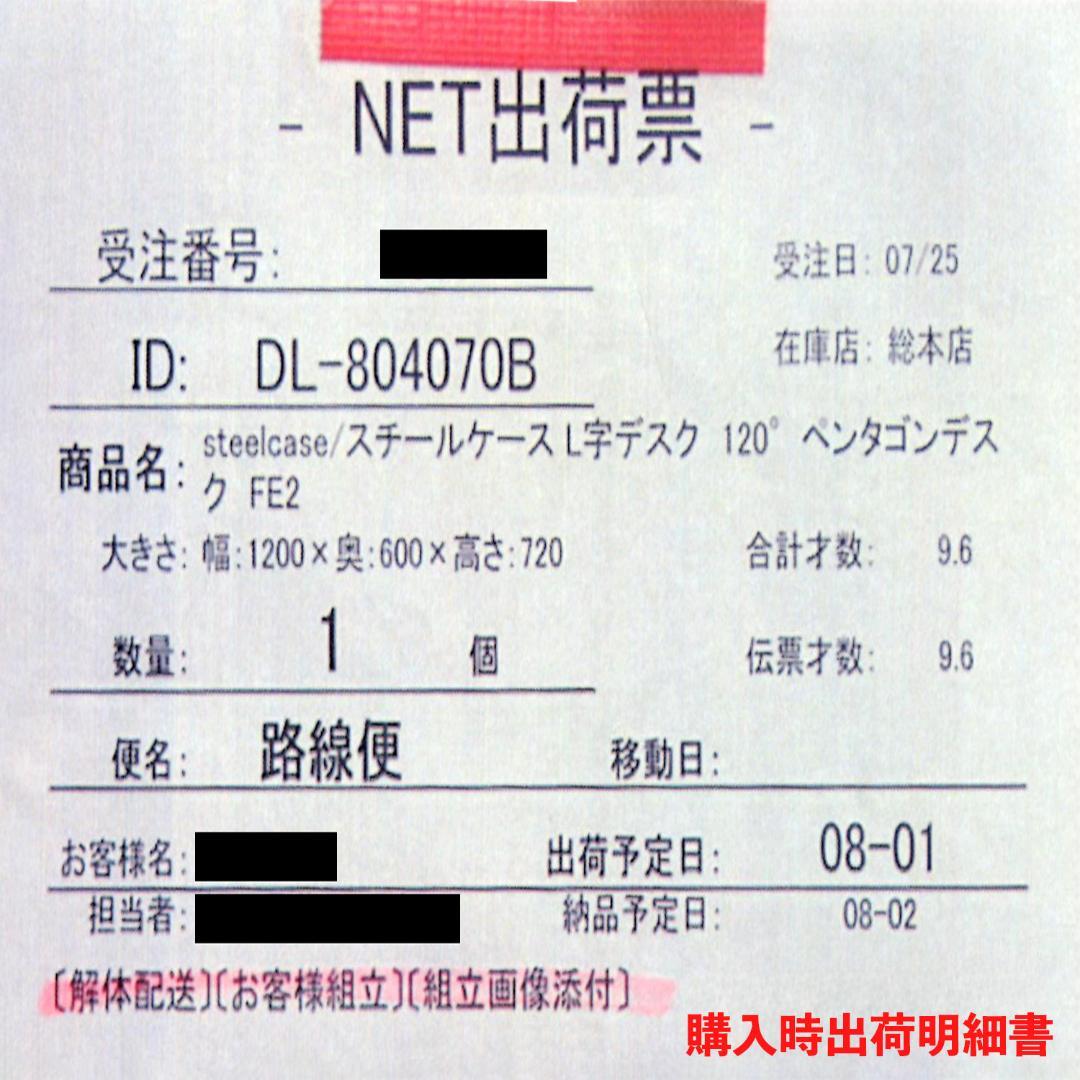 スチールケース Steelcase L字デスク ペンタゴン 天板のみ FE2