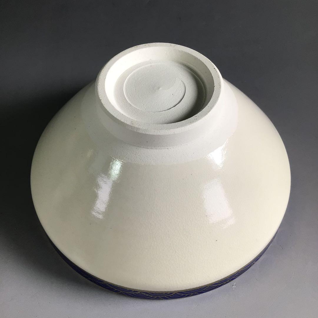 Ｒ３５１　茶碗　十客　『橋本永豊造』『色変わり青海波文』『数茶碗』　共箱茶道具