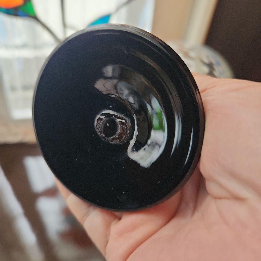 アンティーク　骨董　花模様の吹きガラス　グラス