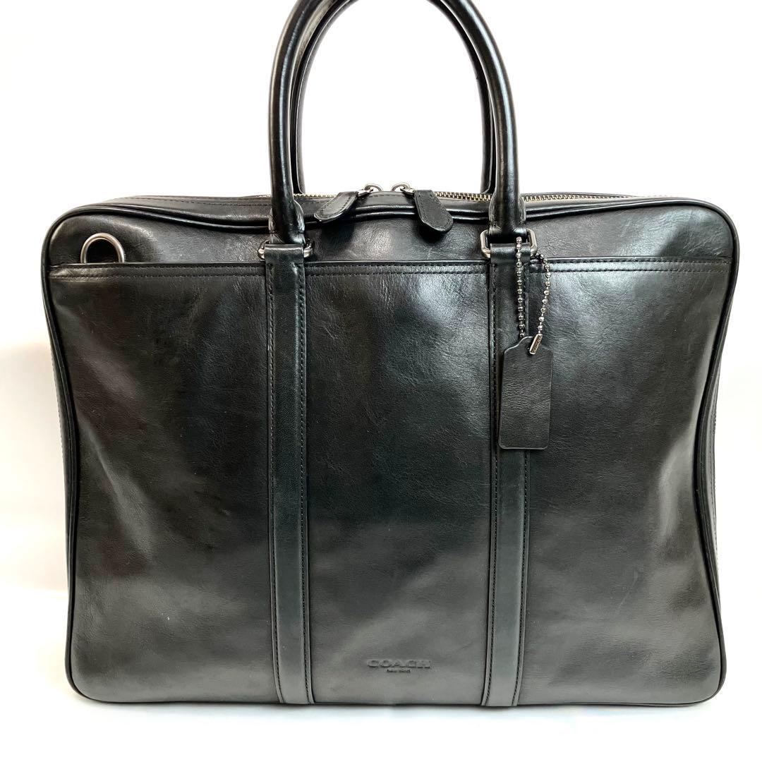【極美品】コーチ メトロポリタン ブリーフケース 2way ロゴ ブラック