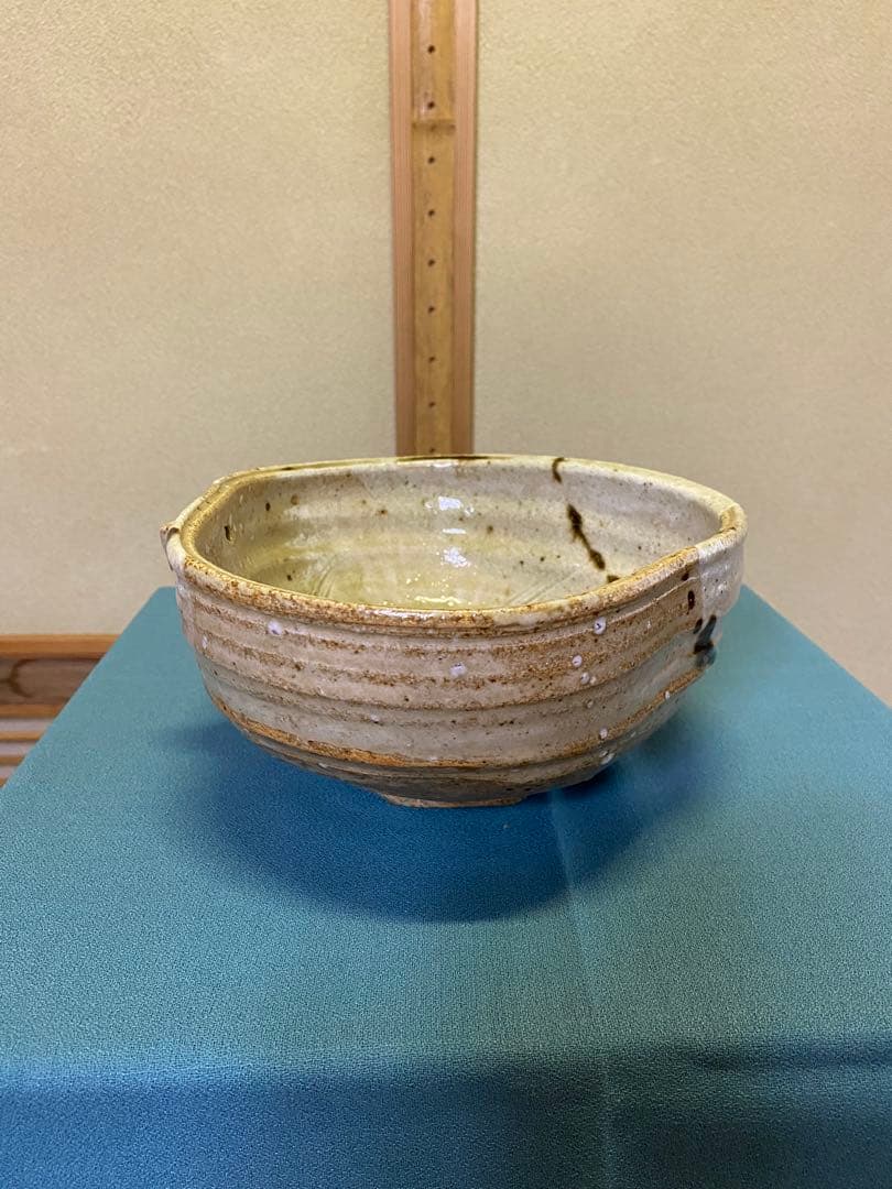 茶道具/片口菓子鉢 加藤光右衛門作 山十窯 美濃伊賀焼 共箱