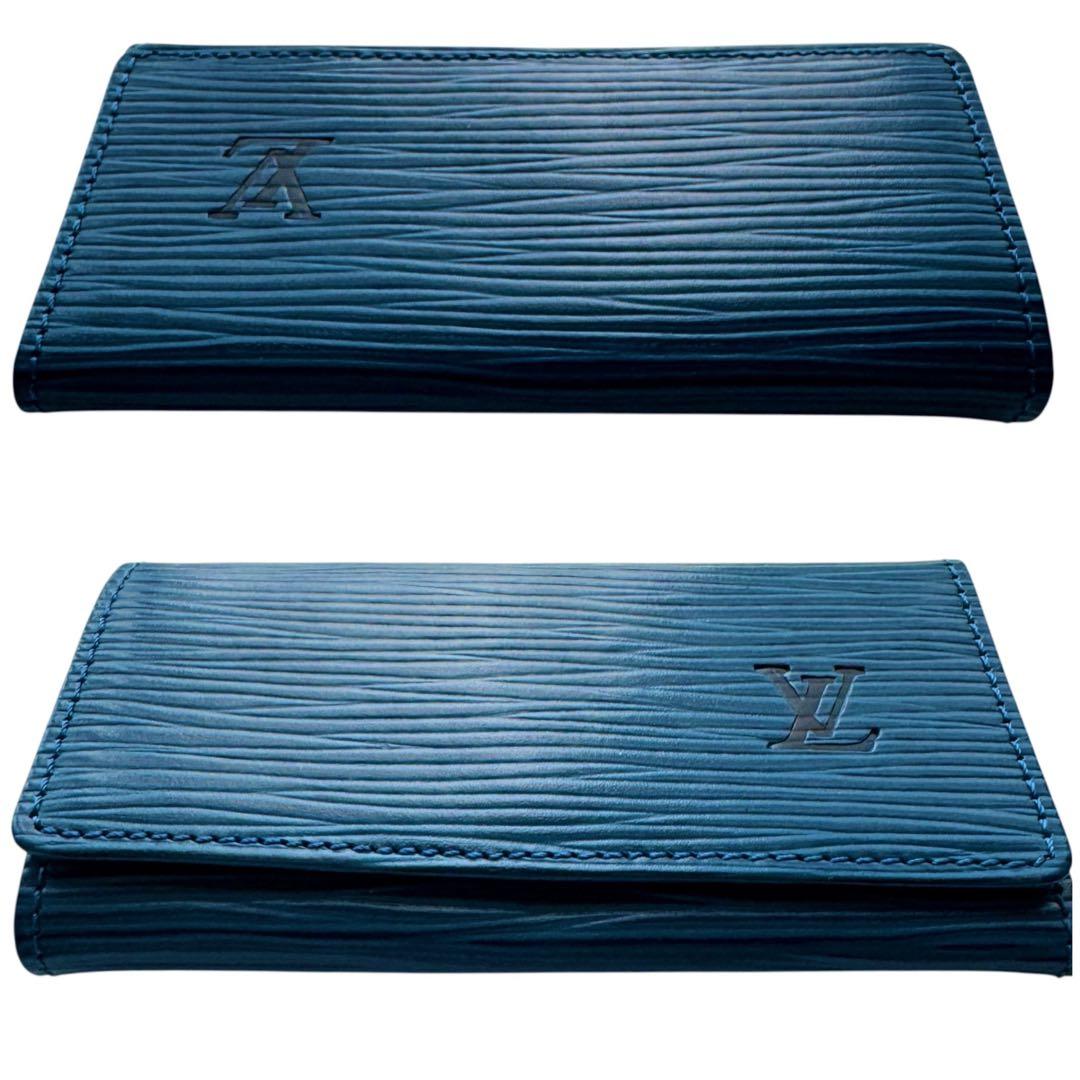 ルイヴィトン　ミュルティクレ4　エピ　 キーケース　4連　青　新品に近い