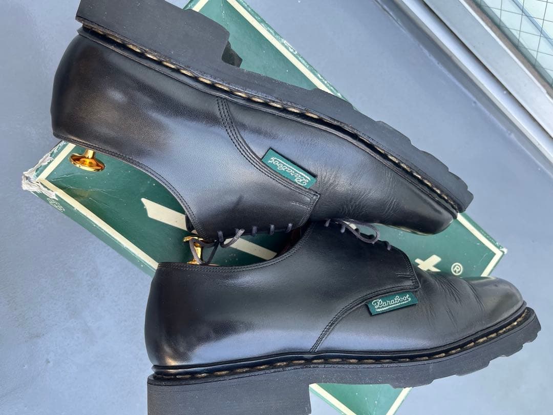 【美品】パラブーツ　98年　箱付き　デカタグ　プレーントゥ　アルル　レア