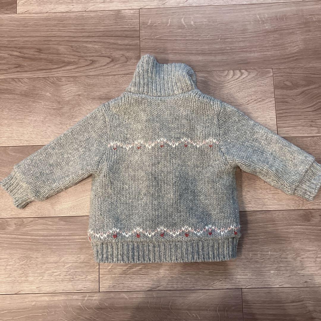 やっちゃんママ！美品⭐︎familiar カウチンジャケット　サイズ80