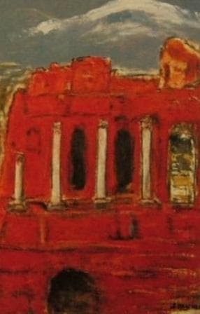 三岸節子、「タオルミナのテアトルより」、厳選、希少画集・額装画、人気作品