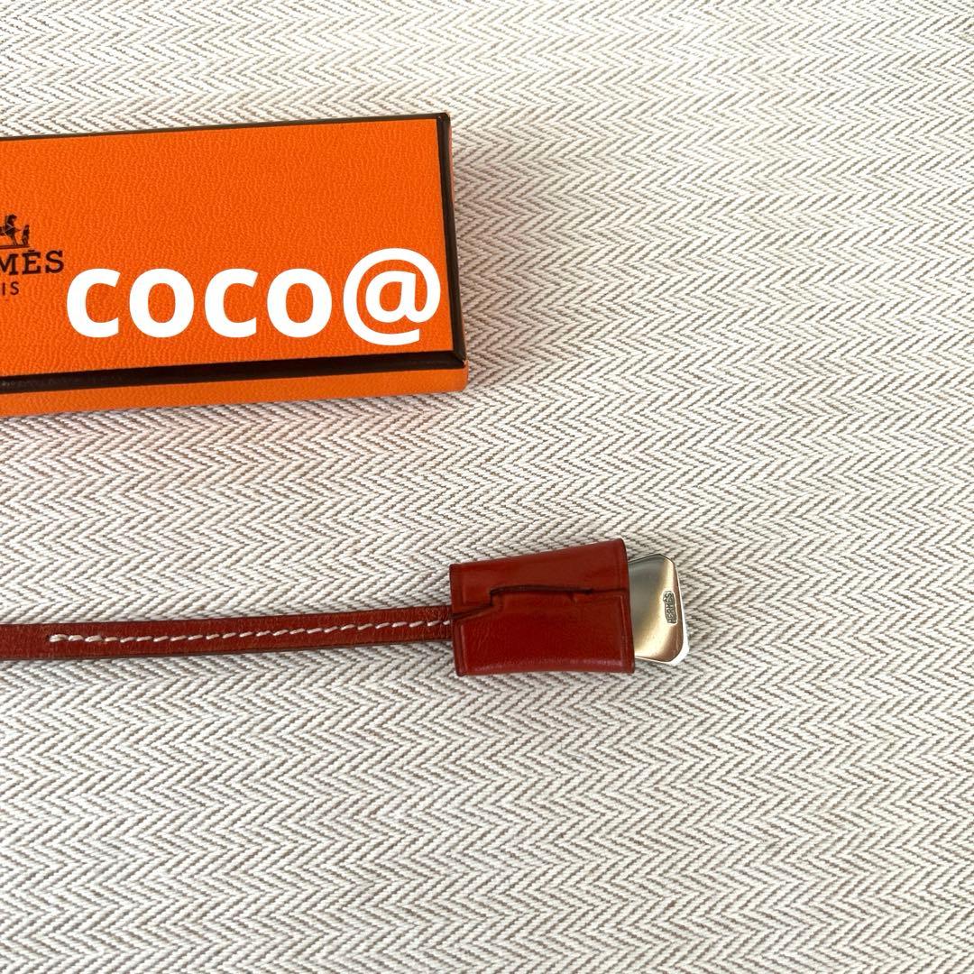 エルメス　ミニクロシェット　ドッグネームタグ　ペットタグ　ミニチャーム