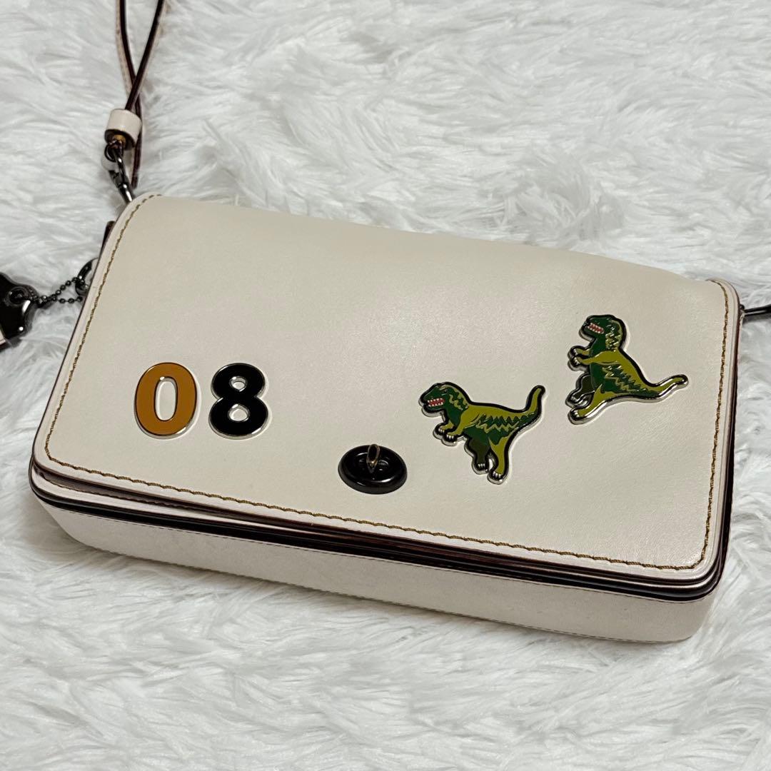 coach コーチ レキシー 恐竜 ショルダーバッグ ホワイト