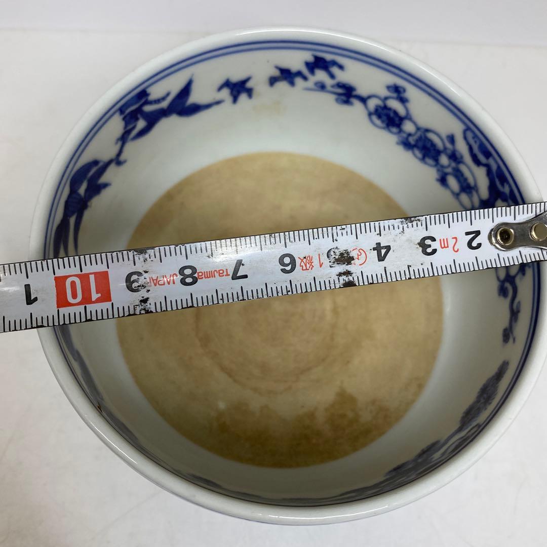 宮川香山　上手染付　山水ねじり文　茶碗　トヒル　東さ7-0330☆2F