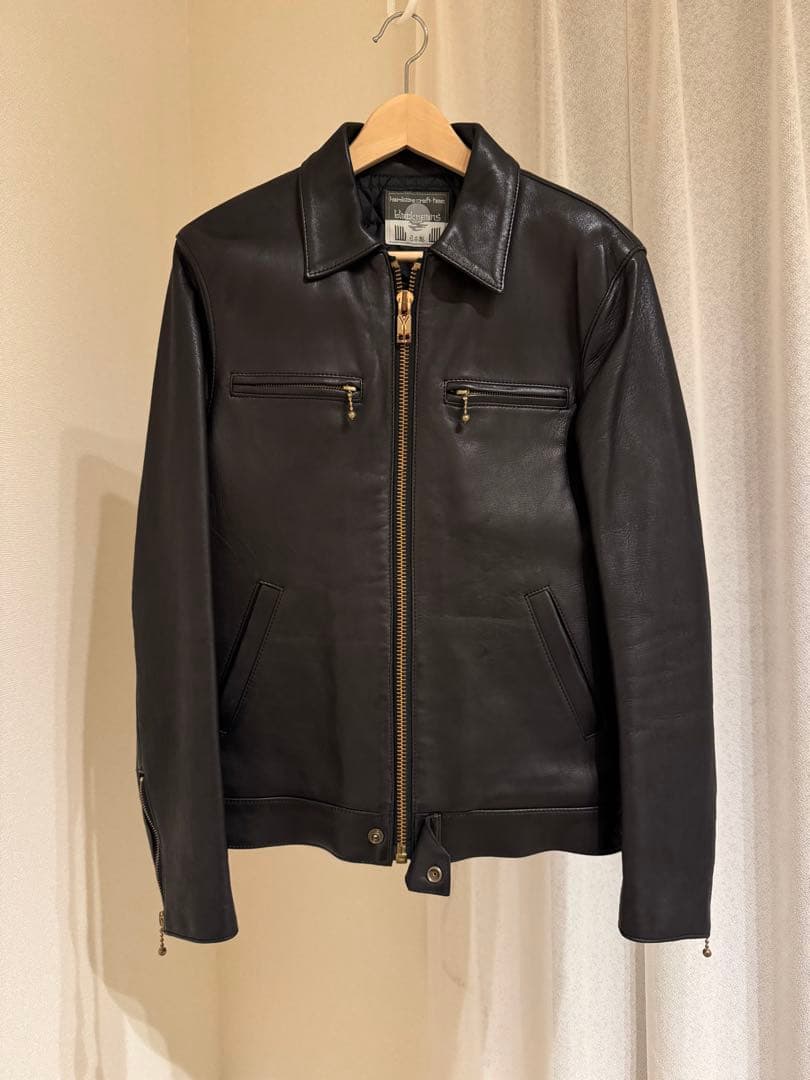 Black Means シングルレザーライダースジャケット　美品