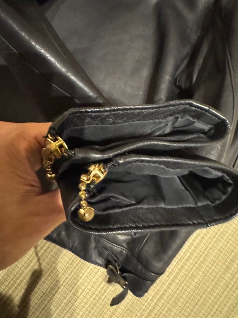 Black Means シングルレザーライダースジャケット　美品