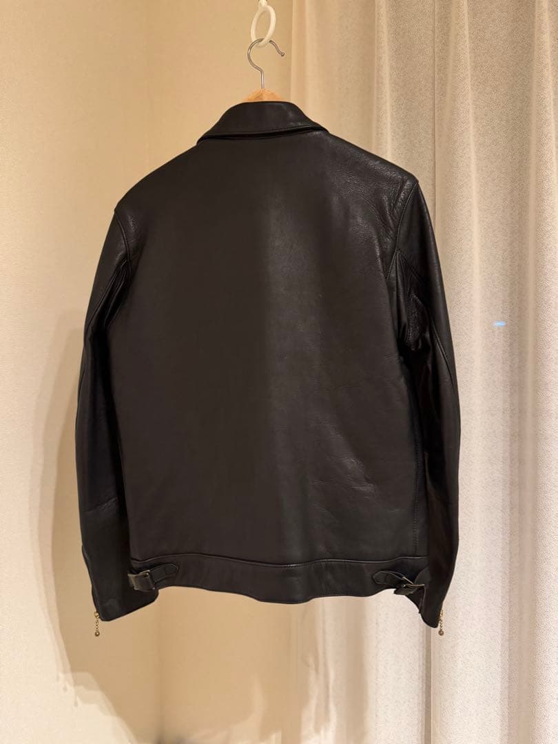 Black Means シングルレザーライダースジャケット　美品