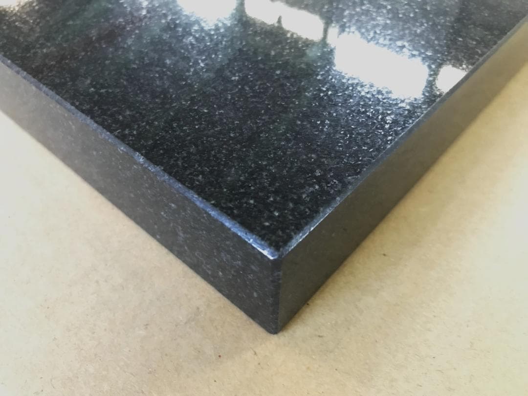 高級 天然黒御影石 山西黒 オーディオボード●600×400×20●5面磨き●