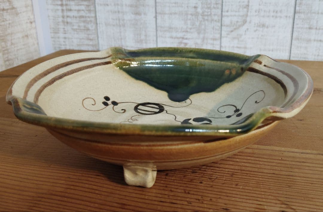 佐々木晨二作　織部焼　瑞光窯　美濃焼　新品　未使用　美品　鉢