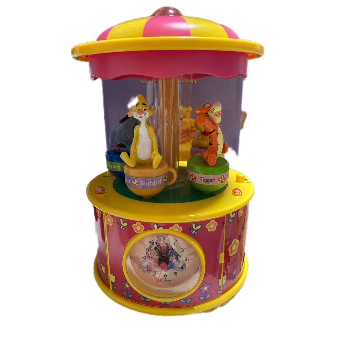 激レア プーさん くるくるコーヒーカップからくり時計 ディズニー
