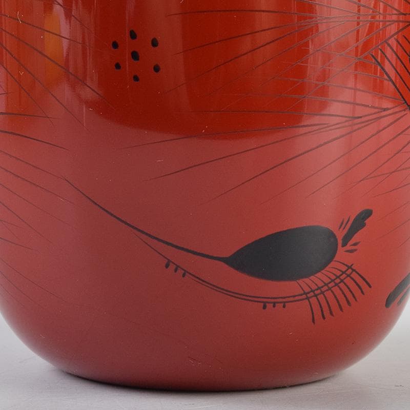 茶道具　山中塗　道場宗廣作　玄々斎好　曙棗　共箱　M　R9226