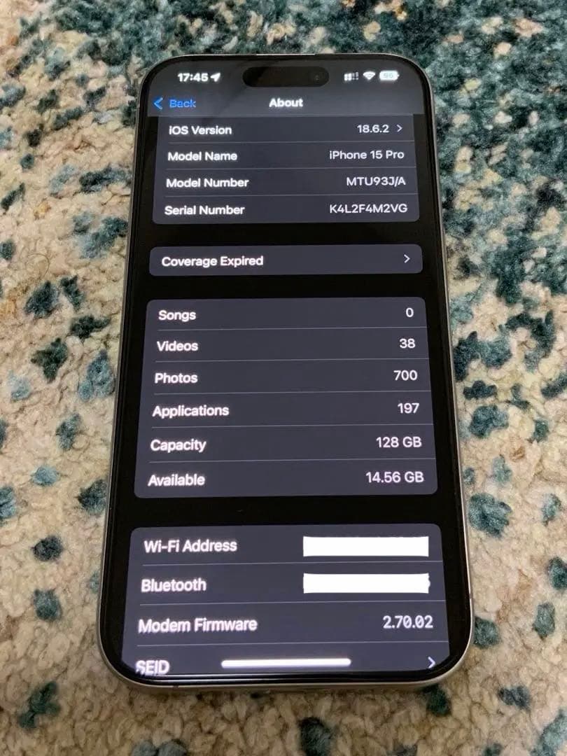 バッテリー90% iPhone 15 Pro 128GB ナチュラルチタニウム