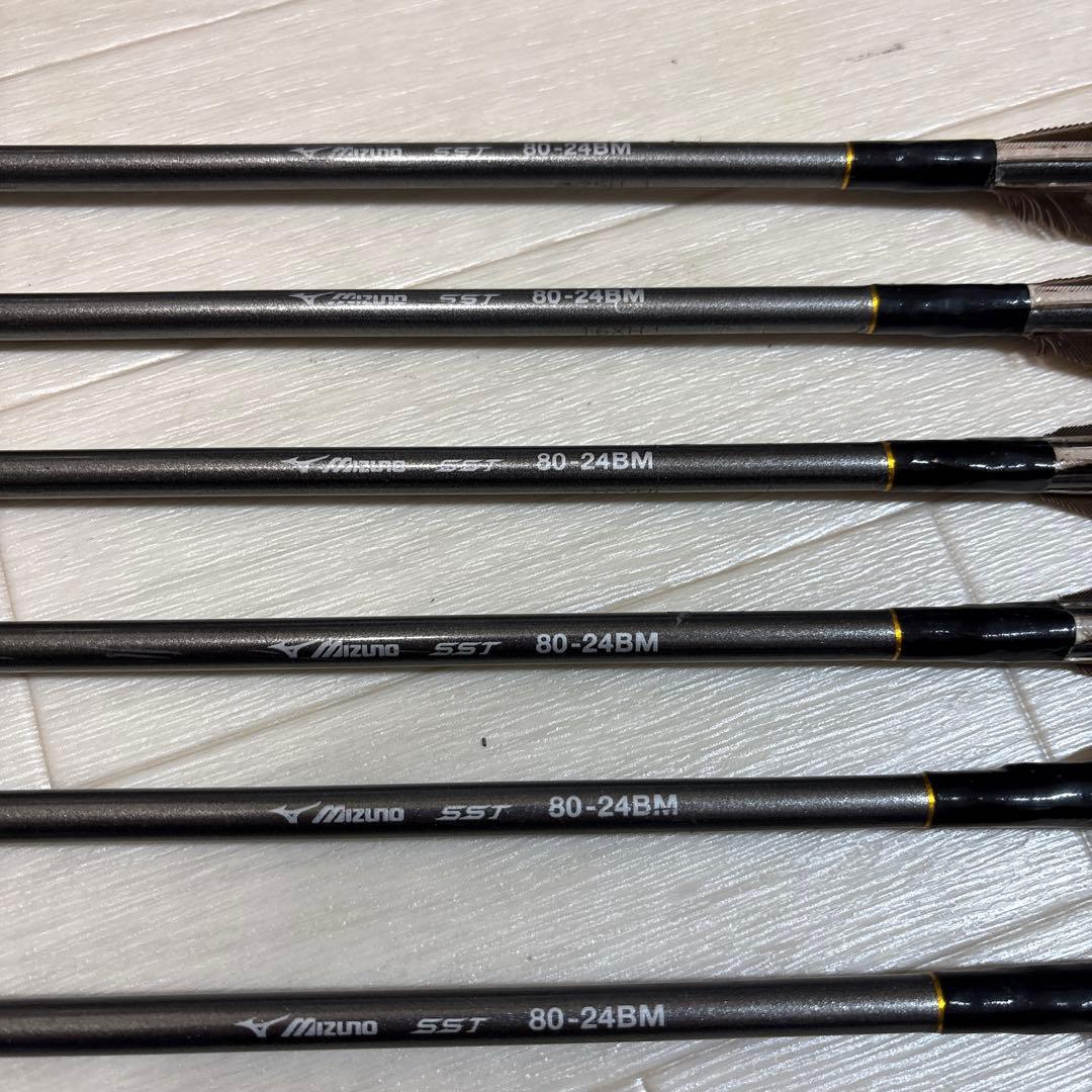 弓道 MIZUNO ミズノ SST 80-24BM カーボン矢 6本セット 廃盤