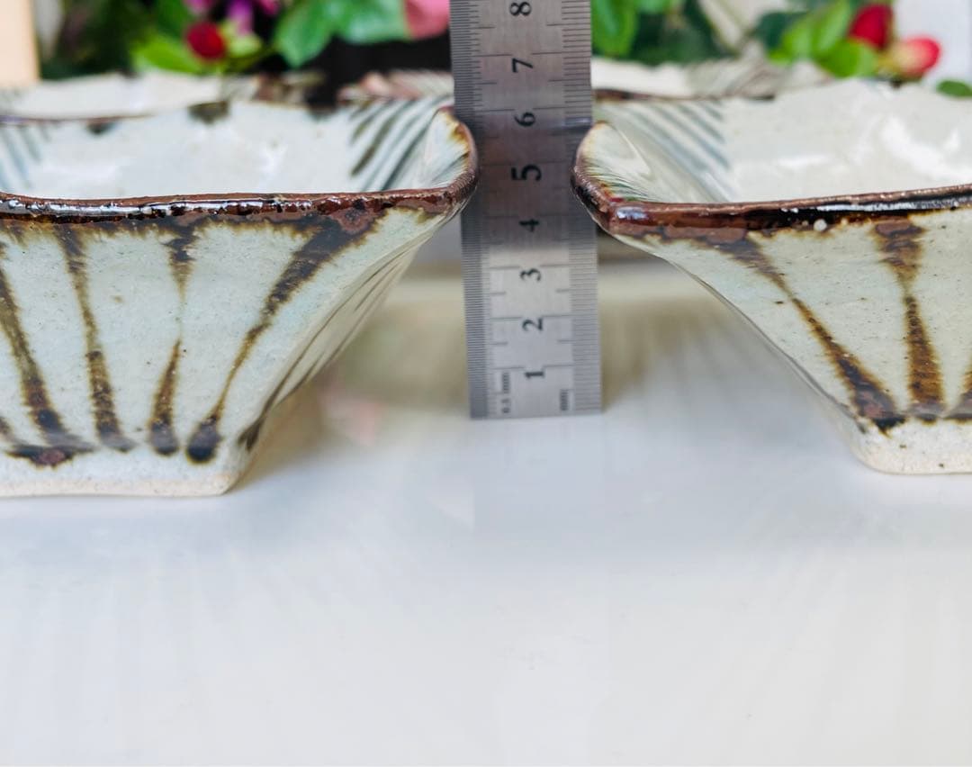 新品★未使用　安南木賊文　四方小鉢5客セット　お正月　作家物