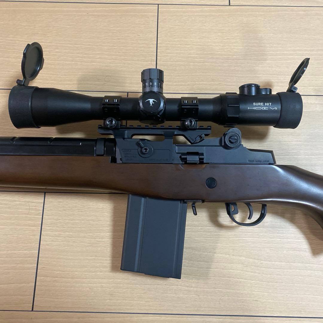 東京マルイ　M14電動ガン給弾不良あり　木製ストック　スコープ　バイポッド付き