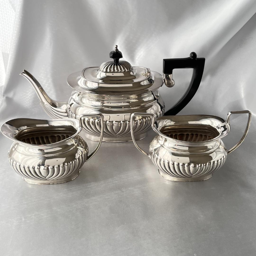 【J B Chatterley & Sons】 ハーフリブのティーセット 3点