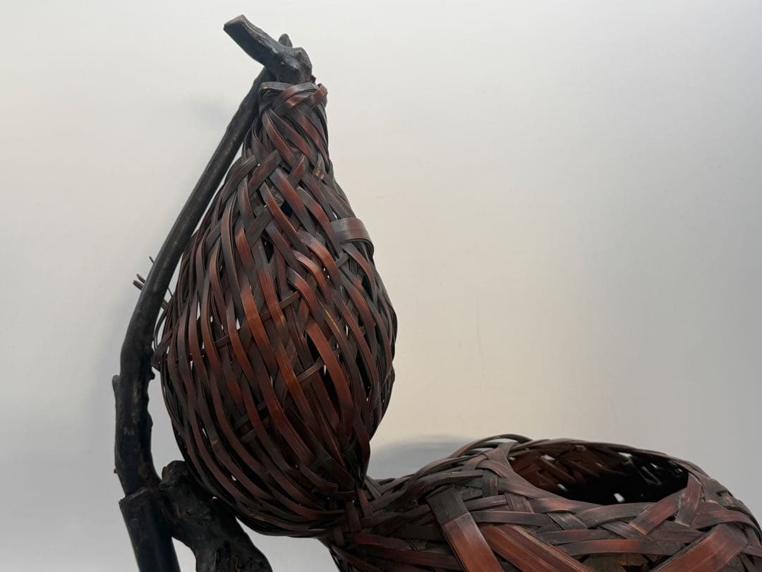 時代　竹製　瓢箪型花入　茶道具　送料込み260117