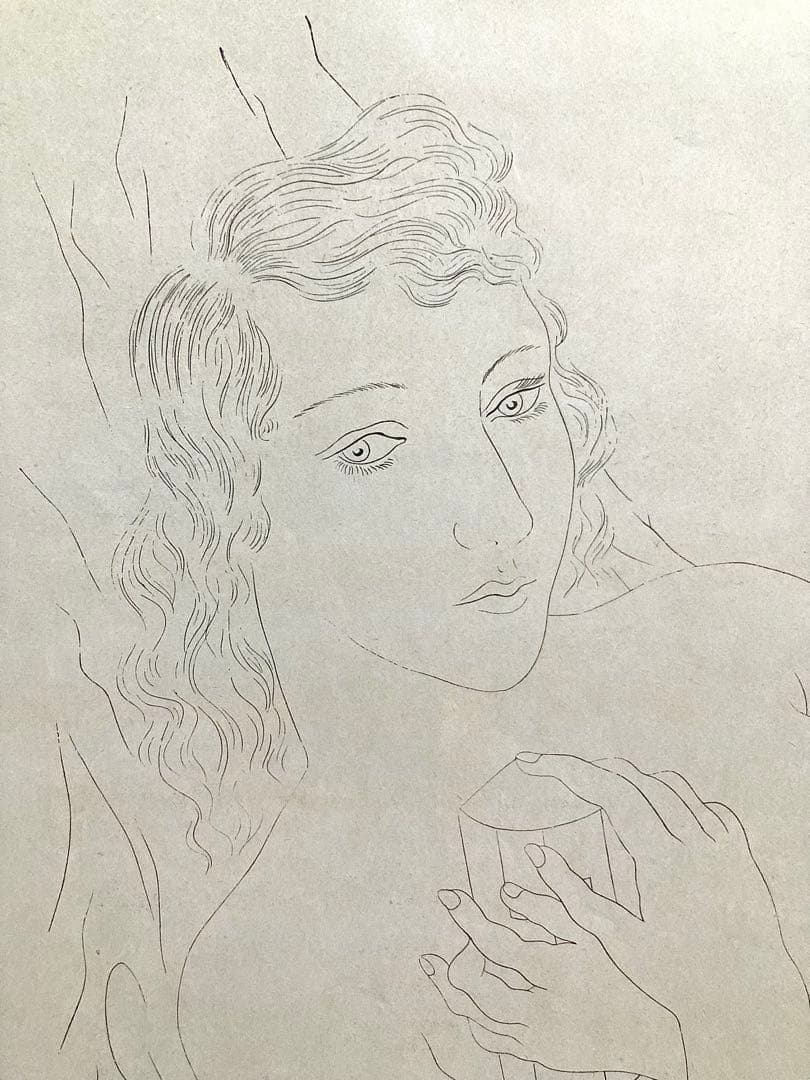 藤田嗣治　リトグラフ ポスター 1927年　isabey 額装済み