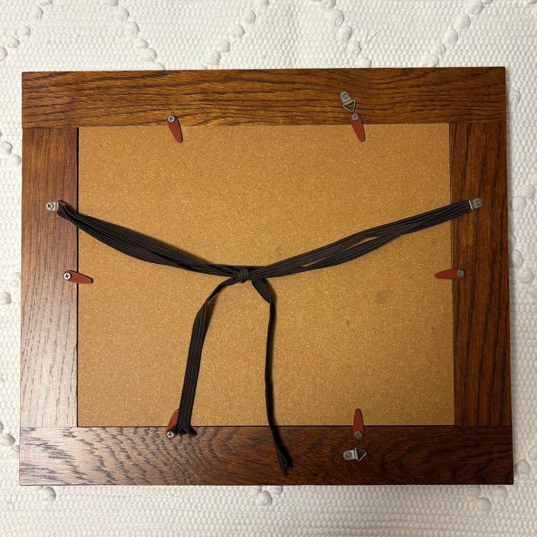 柚木沙弥郎　型染絵　木製フレーム付き