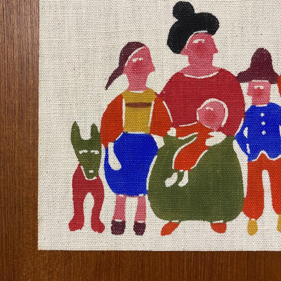 柚木沙弥郎　型染絵　木製フレーム付き