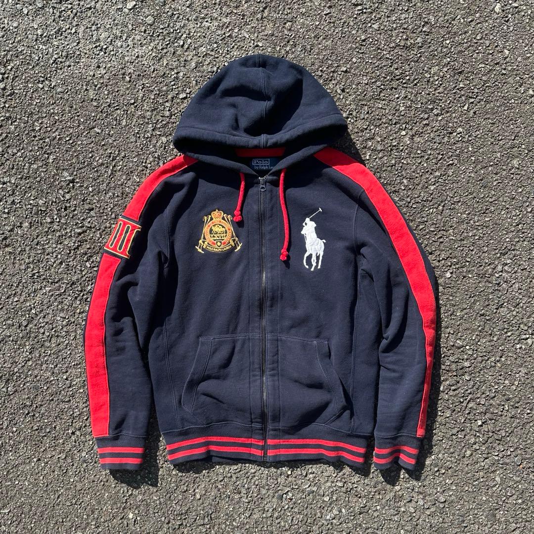 【着画あり】ラルフローレン　ビックポニー　ジップアップパーカー　S