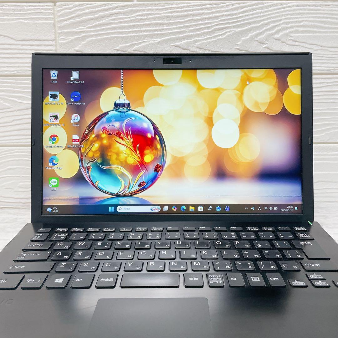 超軽量✨高性能8世代 ノートパソコン SSD VAIO カメラ A4 持ち運び