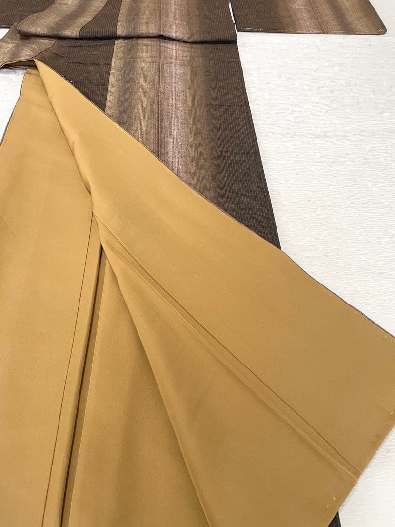 【しつけ付き未使用】彩縞紬 正絹 ◇秋冬におすすめカジュアルなお出かけに