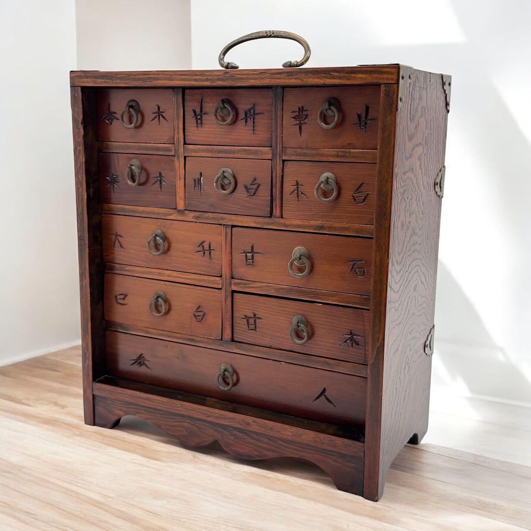李朝家具 卓上 薬箪笥 小引き出し 小箪笥 韓国朝鮮 古民