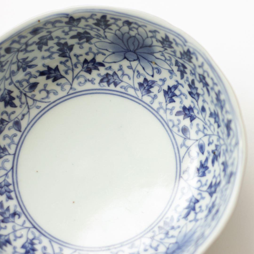 伊万里　古伊万里　江戸　中期　深皿　なます 皿　花唐草