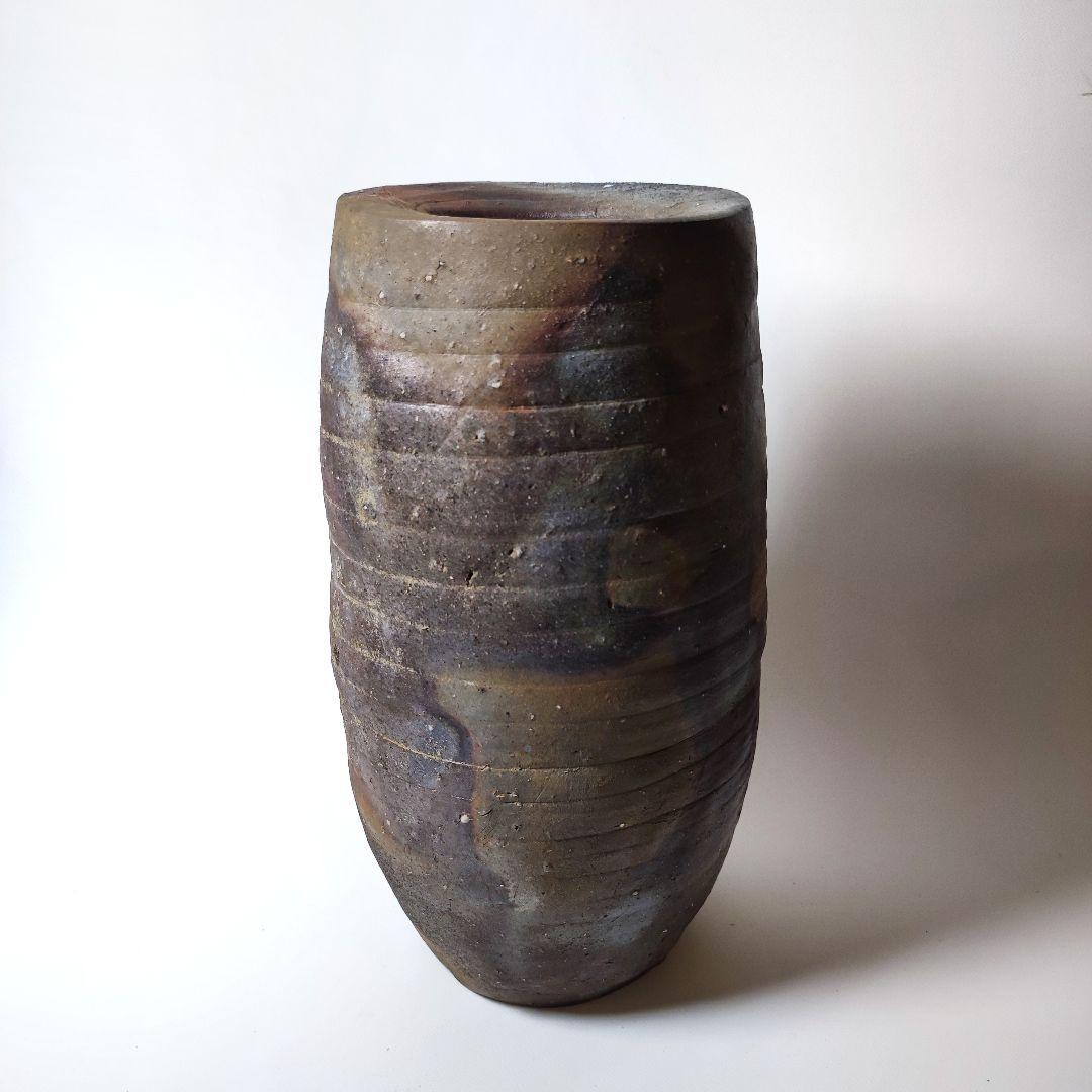 森陶岳　備前花生